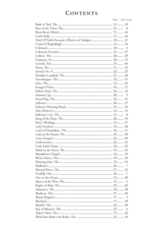 Table of contents from a book with chapter titles and page numbers.
