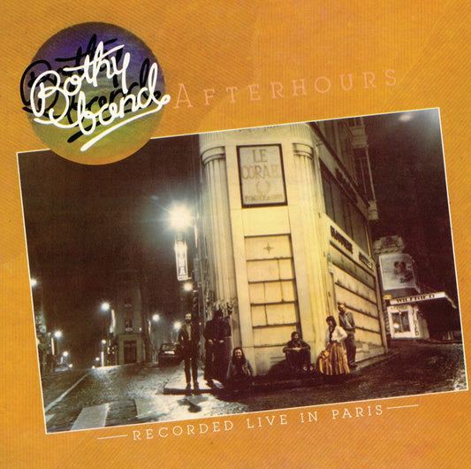 Album cover of 'Afterhours' by The Bothy Band, featuring a street scene in Paris with a building and people.