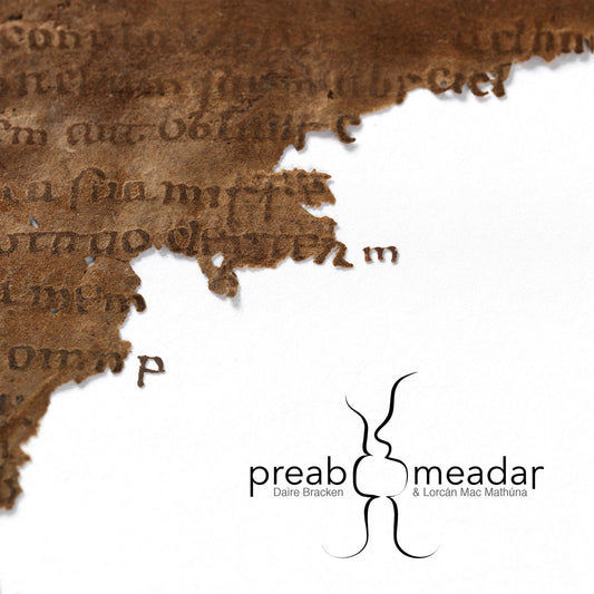 Textured brown paper with visible text on a white background, featuring the 'preab meadar' logo.
