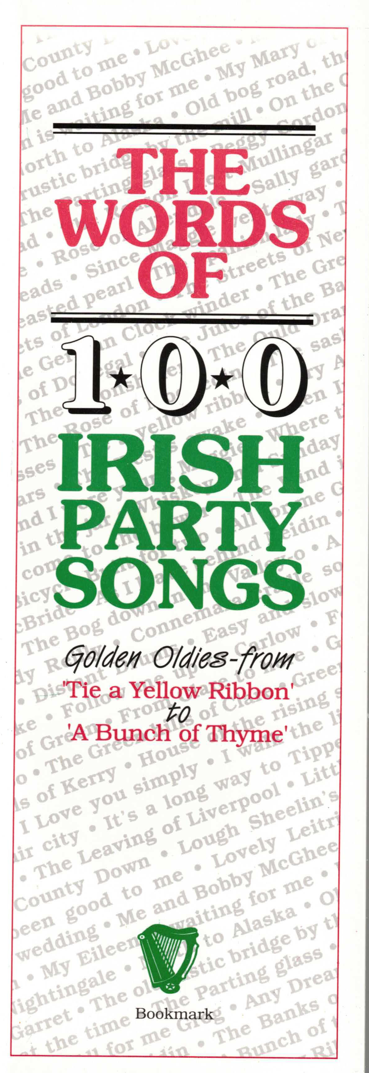 アイルランドのパーティーソング100曲の歌詞 - 第1巻