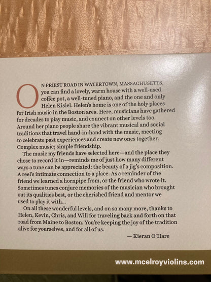Live From Priest Road - Boston & Maine Irish Traditional Music from Helen Kisiel-Piano, Kevin McElroy-Fiddle, Will Woodson-Flute, Junior Stevens- Accordion and Sean Nos Dancing from Kieran Jordan